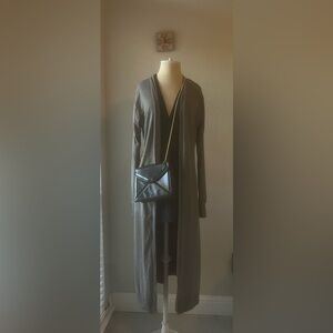 Fashion Nova Women's Gray Long Cardigan Sweater Size M